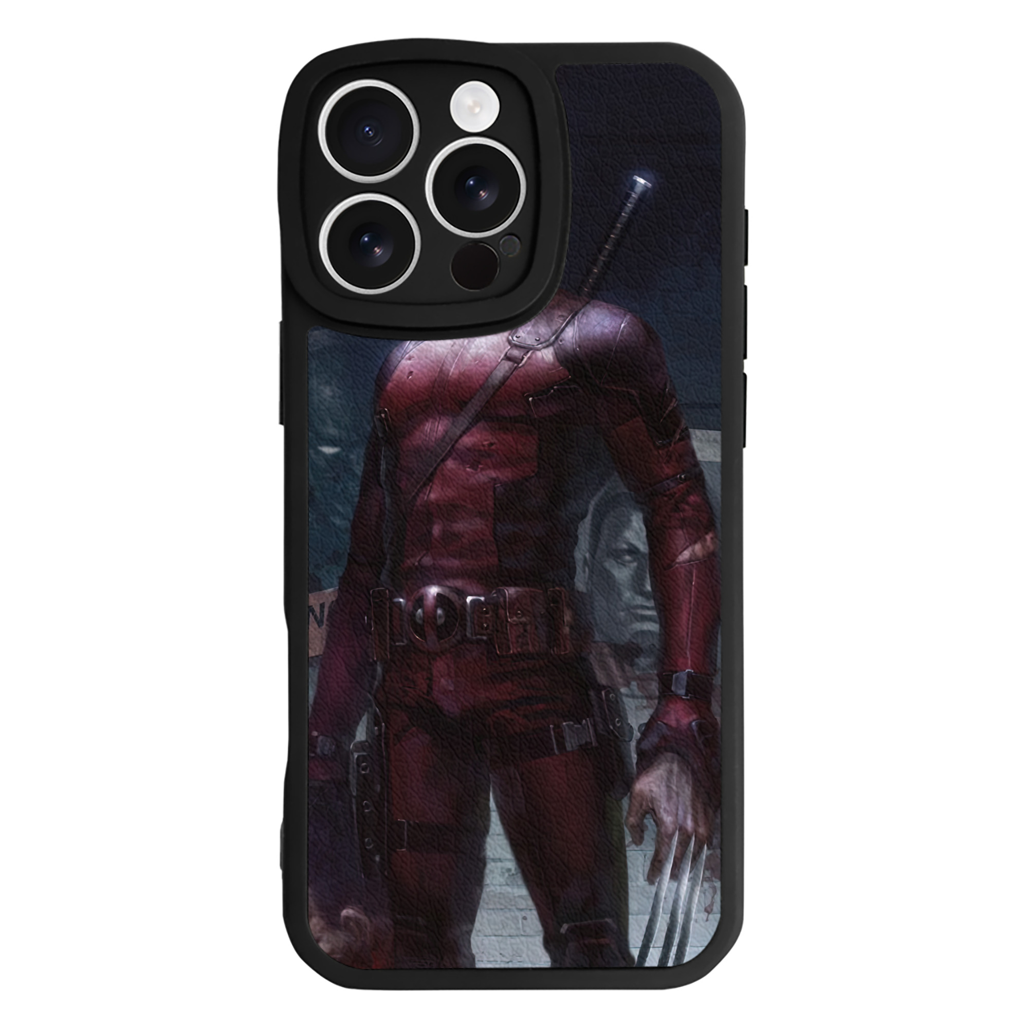 （画像用） Deadpool デッドプール 【iPhone 16シリーズ対応】シリコンスマホケース（レザー調） 材質：シリコン
